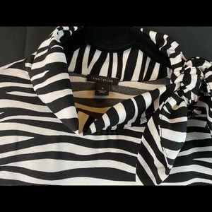 Ann Taylor Zebra print blouse, sleeveless